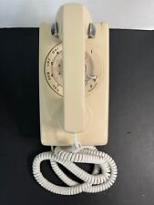 Vintage AT&T Creme/Ivory Rotary Dial Wall Telephone VGC picture