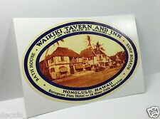 Waikiki Tavern & Inn Hawaii Vintage Style Travel Decal / Vinyl Luggage Sticker picture