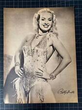 Vintage 1945 Betty Grable Magazine Portrait - Vintage Hollywood Star picture