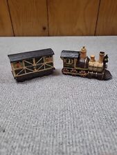 Vintage Train 1998 Home Towne Express - EngineCar And Box Car For Reindeer  picture