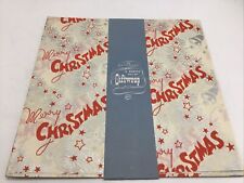 Kaycrest Gift Wrap Merry Christmas Stars 3 Sheets Pack 20x30 Vintage 1940s NOS picture