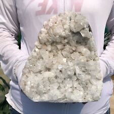 6.2 LB Natural White Calcite Quartz Crystal Cluster Mineral Specimen Healing picture