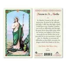 Novena to Saint Martha Patron of homemakers, servers etc. Laminated Prayer card picture