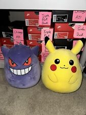 Squishmallows Pokemon Pikachu & Gengar 10” Set Of 2 New W/ Tags 100% Authentic picture