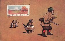 Vintage Postcard Artist Signed St John Bears Hunting Rabbits follow 1906   476 picture