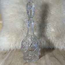 Vintage Glass Decanter w/ Stopper, Wine Whiskey Liquor 12 Inches picture