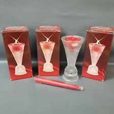 Lot of 3 NEW Vtg 1979 AVON Heart & Diamond Convertible Candlestick Holders/Vases picture