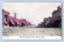1908. STAFFORD, KANSAS. MAIN ST. LOOKING SOUTH. POSTCARD 1A36 picture