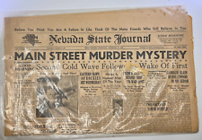 1938 Dec 29 Newspaper Nevada State Newspaper Journal MAIN STREET MURDER MYSTERY picture