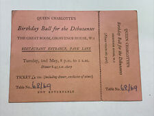1956 Queen Charlotte Birthday Ball for Debutantes Invitation London Grosvenor picture