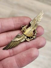 WWII US Navy Balfour Sterling Silver Pilot Wings picture
