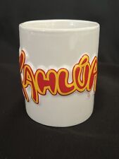 VINTAGE KAHLUA Coffee Tea Mug/Cup White with 3D Kahula Red Logo picture
