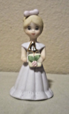 Vtg ENESCO Growing Up Girls AGE 4 FIGURINE Porcelain Bisque Great Cake Topper picture