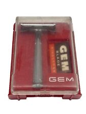 Vintage CHROME GEM G-Bar Single Edge Razor with Case & NOS Blades Super Clean picture