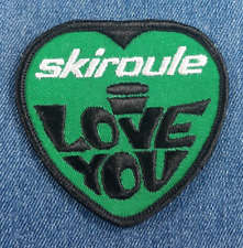 NOS VINTAGE ORIGINAL SKIROULE I LOVE YOU PATCH SNOWMOBILE Winter Retro Cool picture