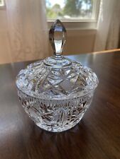 Vintage Gorham Crystal Star Blossom  Candy Dish with lid Hollywood Regency picture