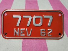 1962 Nevada Mobile Home License Plate picture