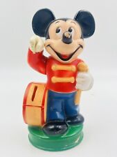 Vintage Walt Disney Productions Mickey Mouse Piggy Bank Animal Toys Plus INC picture