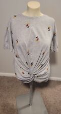 Womens Disney Mickey Mouse Gray Shirt XL picture
