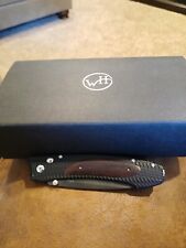 William Henry Studio knife E10-1 With  Wood Insert #783 Button Lock  picture