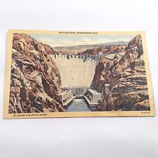 Nevada -Boulder Dam- River Canyon Pre-Hoover Dam Birds Eye Postcard Posted 1946 picture
