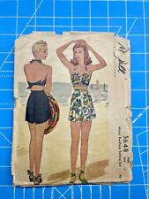 Vintage McCall 1944 2-Piece Bra Top Playsuit Sewing Pattern 5648 picture