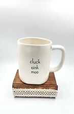 NEW Rae Dunn Farm-line 2024 - CLUCK, OINK, MOO - Ceramic Mug DOUBLE SIDED picture