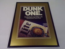 1989 Miller Lite Beer / Basketball 11x14 Framed ORIGINAL Vintage Advertisement picture