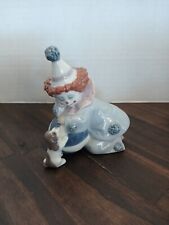 Vintage Lladro Pierrot With Puppy And Ball-Kneeling Clown Figurine #5278-Spain picture