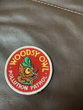 Vintage 70s WOODSY OWL POLLUTION PATROL Embroidered Patch US Forest Service picture