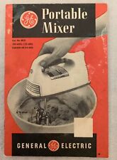 Vintage 1940s General Electric GE Portable Mixer M10 Instruction Booklet Recipes picture