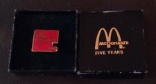 AUTHENTIC McDonalds Five Years Of Service Pin 5 Year Anniversary Pinback picture