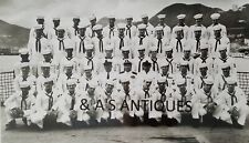 Vintage U.S. Navy Sailors On Ship LARGE GROUP PHOTO ~ Military picture