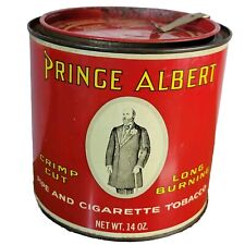 Prince Albert Vintage Tobacco Round 14 OZ. Tin Can with Lid-Empty Tin picture