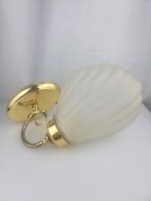 Antique Brass  Glass Frosted Sea Shell  Wall Lamp Sconce Fixture picture