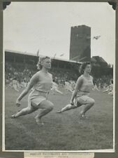 Germann Olympics Danish girls exercising antique photo picture