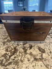 ANTIQUE LIKE WOOD CRATE,  13 X 13 X 8  BOX picture
