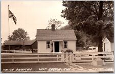 Hoover Birthplace West Branch Iowa Front View Real Photo RPPC Postcard picture
