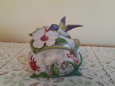 Bradford Exchange Hummingbird Heirloom Ceramic Porcelain Collectible Music Box  picture