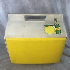 Vintage Squirt Soda Hand Held Yellow Igloo Cooler Rare picture