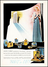 1940 Coty Paris perfume elegant woman art Paris ensemble vintage print ad S28 picture