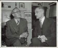 1946 Press Photo Ex-premier Leon Blum and Ambassador Henri Bonnet of France picture