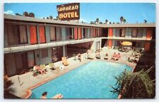 Postcard Hollywood California 1960s The Saharan Hotel Swimming Pool B9 picture