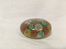 Vintage 1930's Chinese Millefiori Small Glass Paperweight ~ Chinese Glass Paperw picture