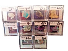 Micromount Mineral Lot MM93-10 Fine Specimens in Acrylic Boxes-Visit eBay Store picture