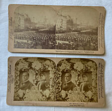 Antique Stereoview Photo McKinley & Wife Inauguration Day Washington D.C 1897 picture
