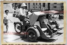 50s Vietnam Indochina Saigon Motorbike Trike Children Boy War Vintage Photo #517 picture