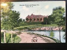Vintage Postcard 1913 Masonic Home and Rutger Street Utica New York picture
