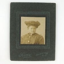 Named Bridgeton New Jersey Photo c1890 Victorian Hat Woman Penny Card Lady A2812 picture