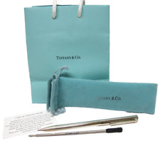 TIFFANY Executive T-clip Retractable Ballpoint Pen Sterling Silver 925 w Pouch picture